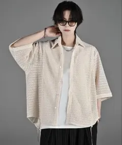 【ADRER】25SS ルーズシルエットレース/シアーシャツのサムネイル