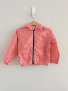 プチバトー　赤と白のボーダー　ウィンドブレーカー 95