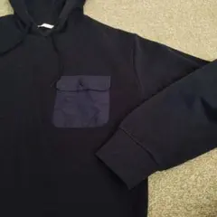 2回使用　ネイビー フード付き スウェット M　イッカ　ikka