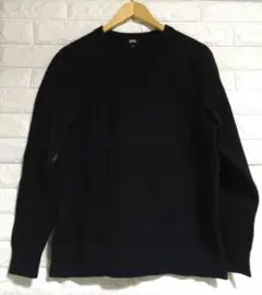 美品　UNIQLO ユニクロ　ウォッシャブルミラノリブクルーネックセーター　L