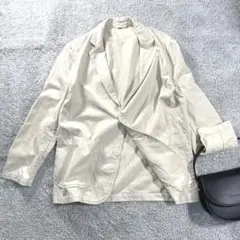 無印良品　木の実から作ったカポック混 テーラードジャケット　ベージュ M メンズ