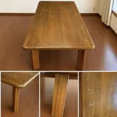 大処分】新品茶木製ダイニングテーブル85×148センチ高さ70センチ 新