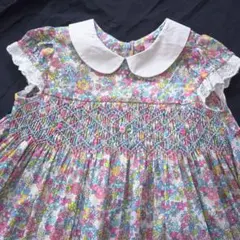 子供用品　新品　スモッキング ワンピース　 発表会 半袖　結婚式　夏