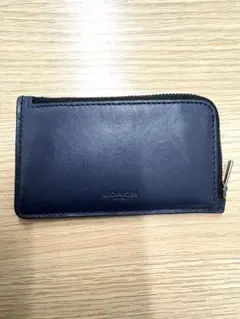 COACH コーチ カードケース コインケース ネイビー 薄型 美品