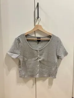 GAP グレー クロップドTシャツ 半袖Tシャツ