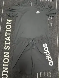 adidas 黒 ジャージ上下セット