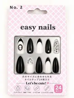 easy nails ゴシックデザイン ネイルチップ 24枚入 値下げ 即日発送のサムネイル