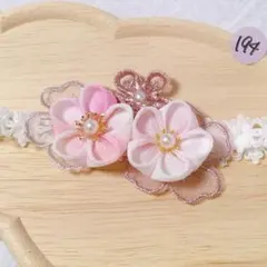 194【匿名発送】 ベビーヘアバンド　髪飾り　初節句　お食い初め　雛祭り