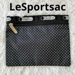 LeSportsac レスポートサック ポーチ ドット柄 ブラック