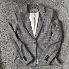 H&M グレー チェックジャケット