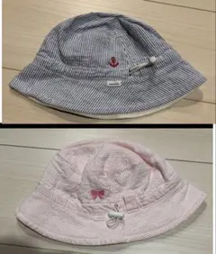 ミキハウス　帽子　リバーシブル　ベビー　双子　兄弟