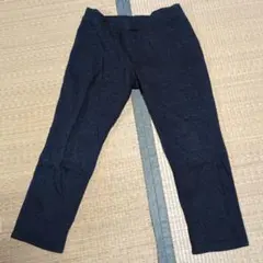 ダークブルー チェック柄 カジュアルパンツ 3L　しまむらCLOSSHI