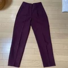 ZARA ハイウエストパンツ　パープル　紫　S