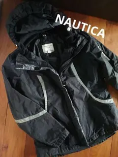 【NAUTICA ナイロンブルゾンジャケット マウンテンパーカー 黒】ノーティカ