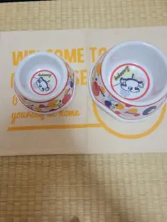 スヌーピーのペット皿　大・小2点セット