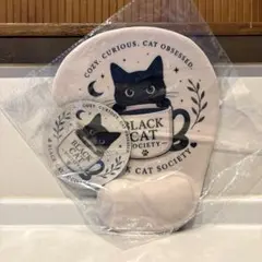 BLACK CAT マウスパッド リストレスト付き コースター付き