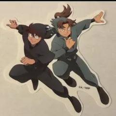 忍たま乱太郎 てんぼうパーク ステッカー 土井半助 山田利吉