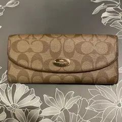 COACH ロゴ入り 長財布 ブラウン