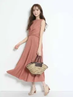 新品✨Rirandture✨ナチュラルクロスワンピース✨可愛く綺麗に着れる一枚