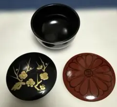春秋棗（木製）輪島塗　替蓋一双 未使用長期保管品のサムネイル