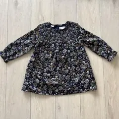 MNG 花柄長袖ワンピース 92cm(90,95相当)