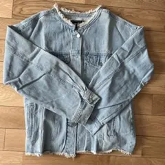 フリンジライトブルーデニムジャケット