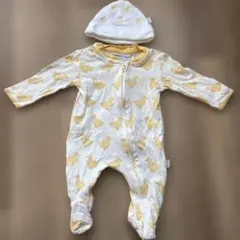 JoJo Maman Bébé アヒル柄ロンパース 0-3ヶ月　ぼうしセットのサムネイル