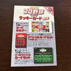 プロ野球チップス　2001 ラッキーカード