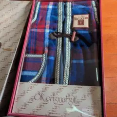 フリースポンチョ チェック柄 ギフトボックス付き