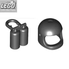 LEGOレゴ正規品　黒色ヘルメットエアタンクセット　ブラッククラシックスペース