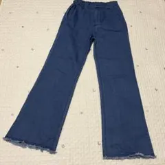 フレアデニムパンツ インディゴブルー