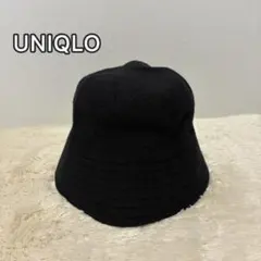 【連休セール】 UNIQLO ウール バケットハット ブラック 黒 ユニクロ