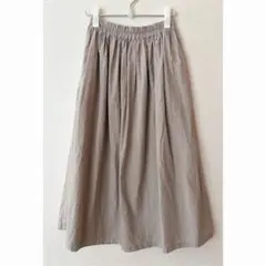 【ichi】コットン ロングスカート ベージュのサムネイル