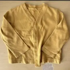 ユニクロ ベビー服 長袖 カーディガン マスタード 80cm