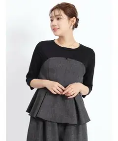 ヤマダヤ新品　FENNEL ペプラムビスチェドッキングTシャツ