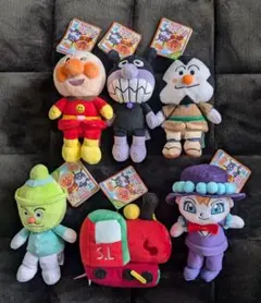 新品未使用 アンパンマン プリちぃービーンズ ぬいぐるみ 6体セット まとめ売り