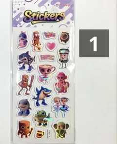 1. イタリアンブレインロット　3D キラキラ　スポンジシール　1枚