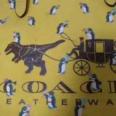 COACH ペンギン柄トートバッグ