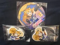μ's ラブライブ　GIGOコラボカフェ　高坂穂乃果　缶バッジ　コースター