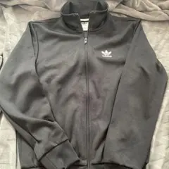 adidas ジャージ　ブラック ジップアップジャケット