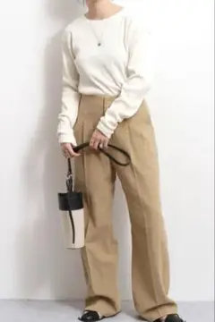 Ungrid アングリッド　麻パンツ　ワイドパンツ　ストレート　麻素材　M