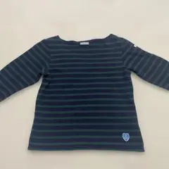 ORCIVAL ネイビーグリーンストライプ長袖カットソー