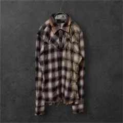 Y2K 00s FUGA Grunge Ombre Check Shirt