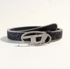 【新品】DIESELブリンブリンベルト黒 y2k グランジ　ウエスタンベルト