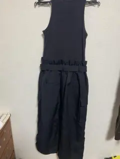 ノースリーブ カーゴロングワンピース ブラックのサムネイル
