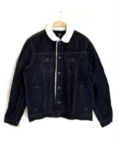 美品 GAP DENIM ボア襟付きダークブルーデニムジャケット M