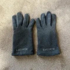 LACOSTE グレー フリース手袋