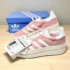 adidas ガゼル ボールド 23.5 ピンク アディダス 厚底 スエード