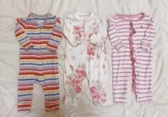 【3枚セット】babyGap ロンパース 60 カバーオール 前開き