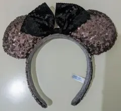 ディズニー　ミニー　スパンコール　ブラウン　カチューシャ